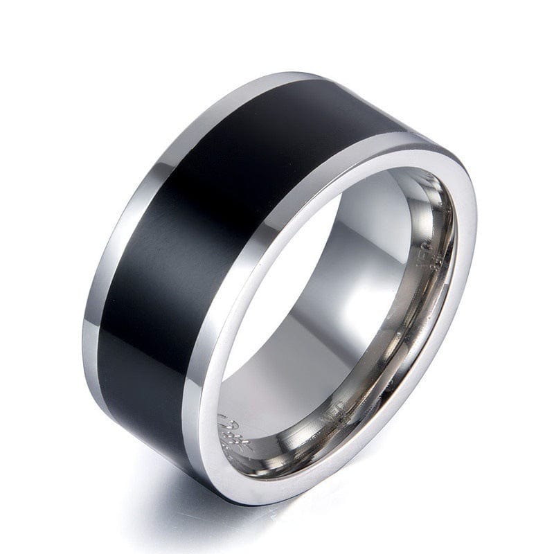 Nahaufnahme des wasserdichten Smart-Digitalrings NFC mit glänzender Oberfläche