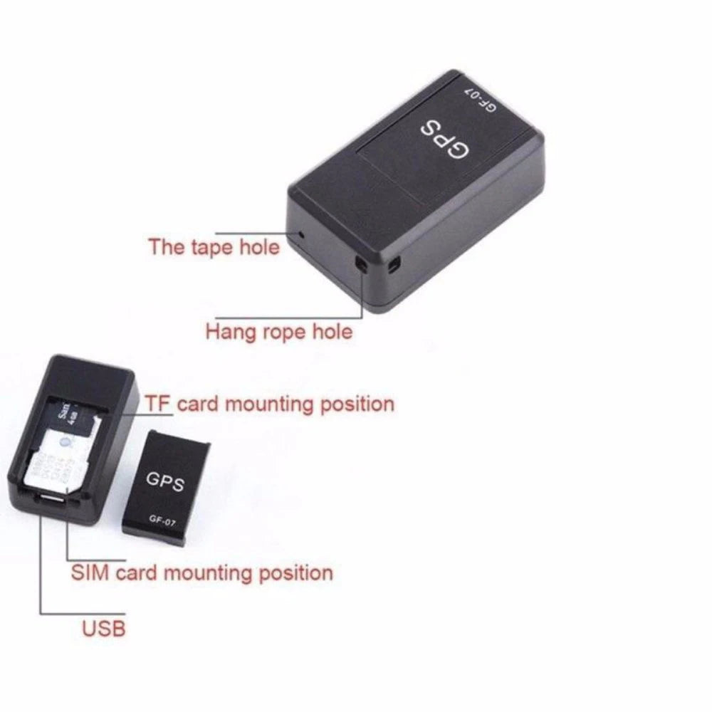 Mini GPS Tracker GF-07 with Magnet – Real-time tracking via SMS & App