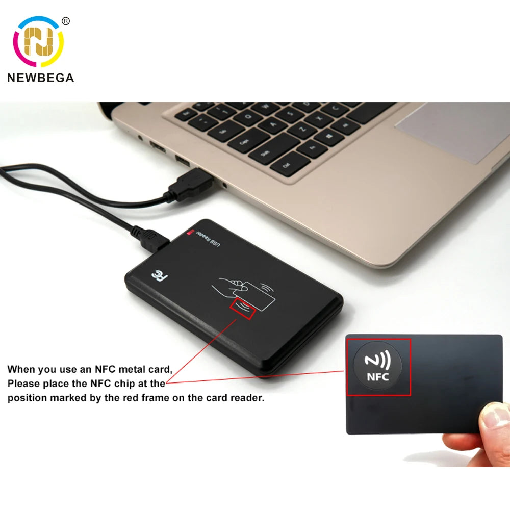 NFC Metallkarte – NTAG215/216 Chip, 13,56 MHz, kontaktlose digitale Visitenkarte, programmierbar, mit Geschenkbox | Taggytech