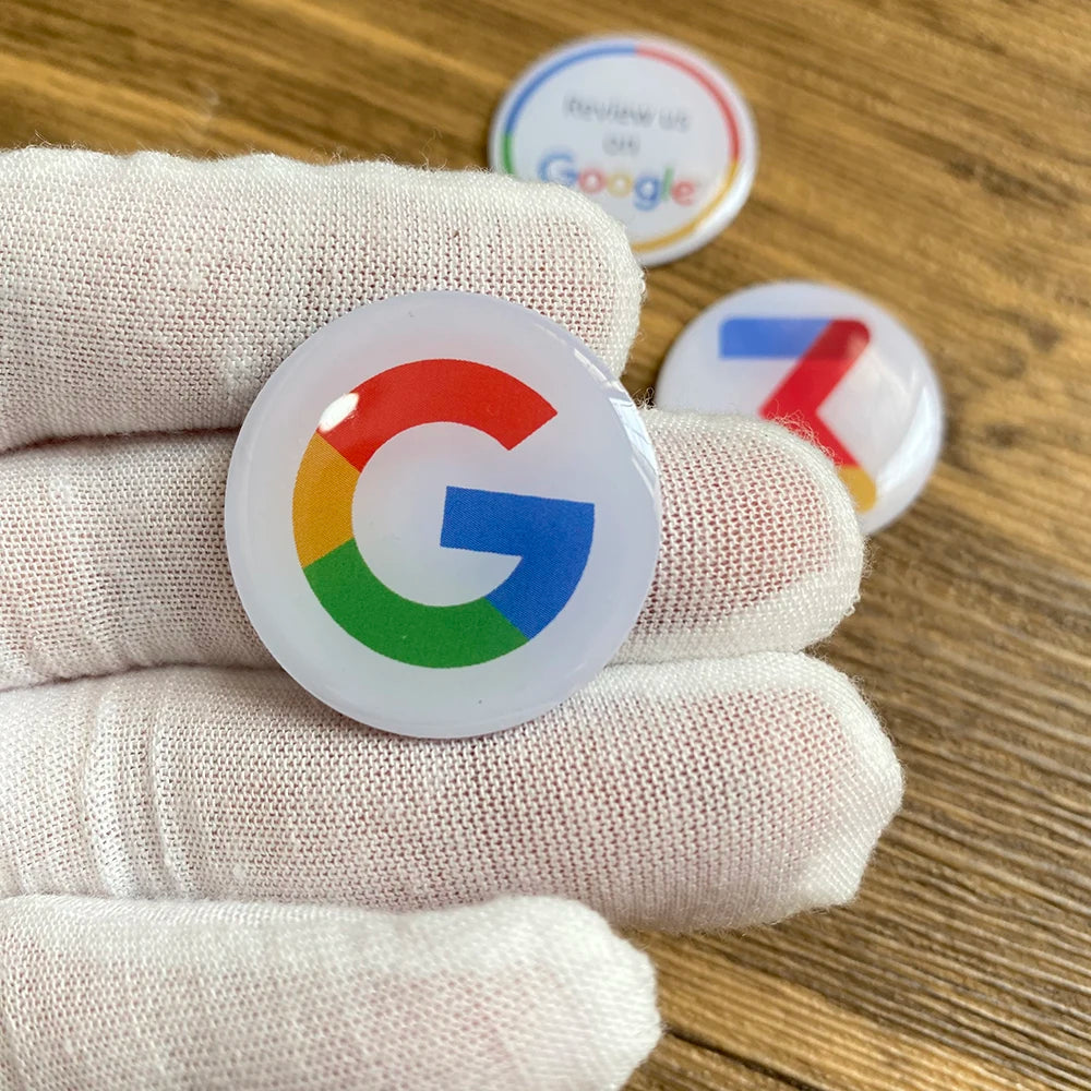 NFC Epoxid Telefonaufkleber 30mm – Google Review & Social Media Boost