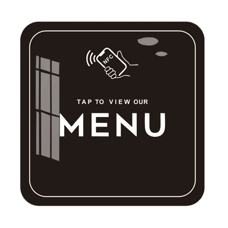 NFC Menu Plate – Acrylic Plate with Ntag213 (100 mm) | Taggytech