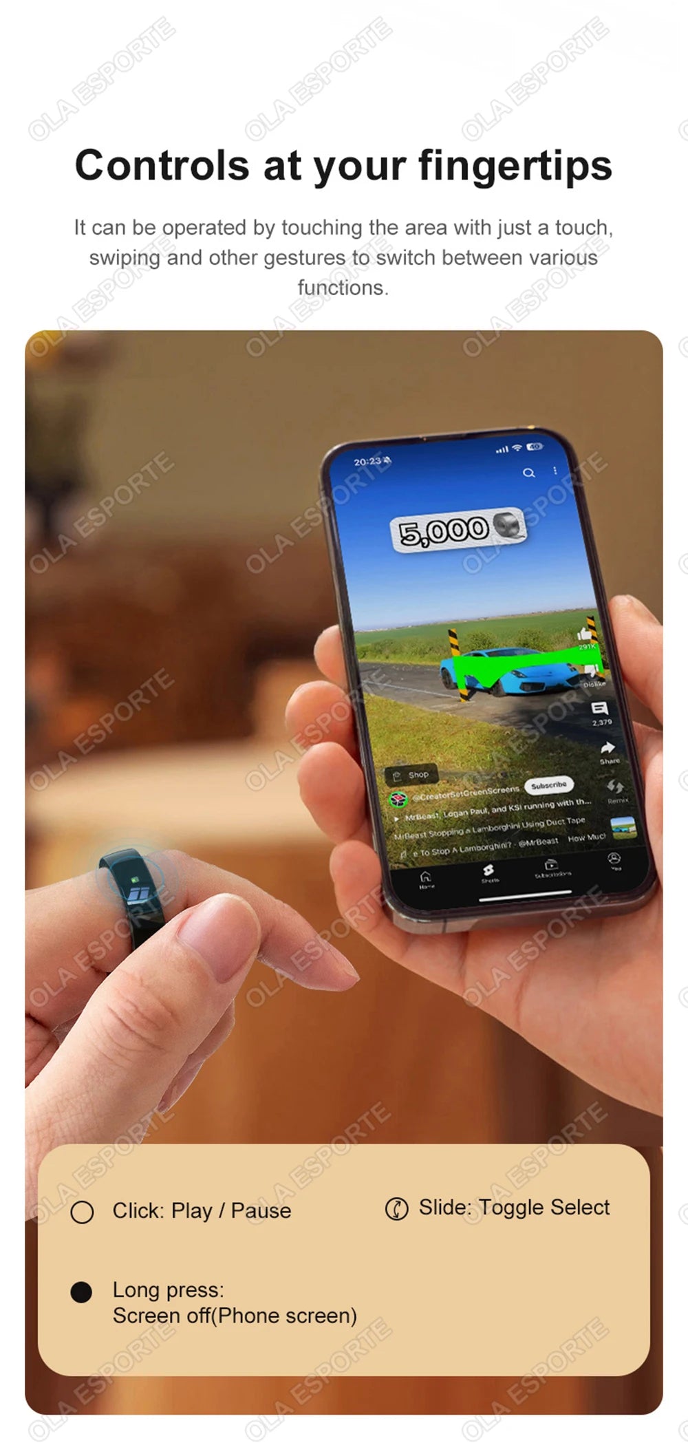 XMSJ NFC Smart Ring 2025 – Keramik, LED, 5ATM Wasserdicht, Gesundheits- & Fitness-Tracking, Gestensteuerung, Multisport
