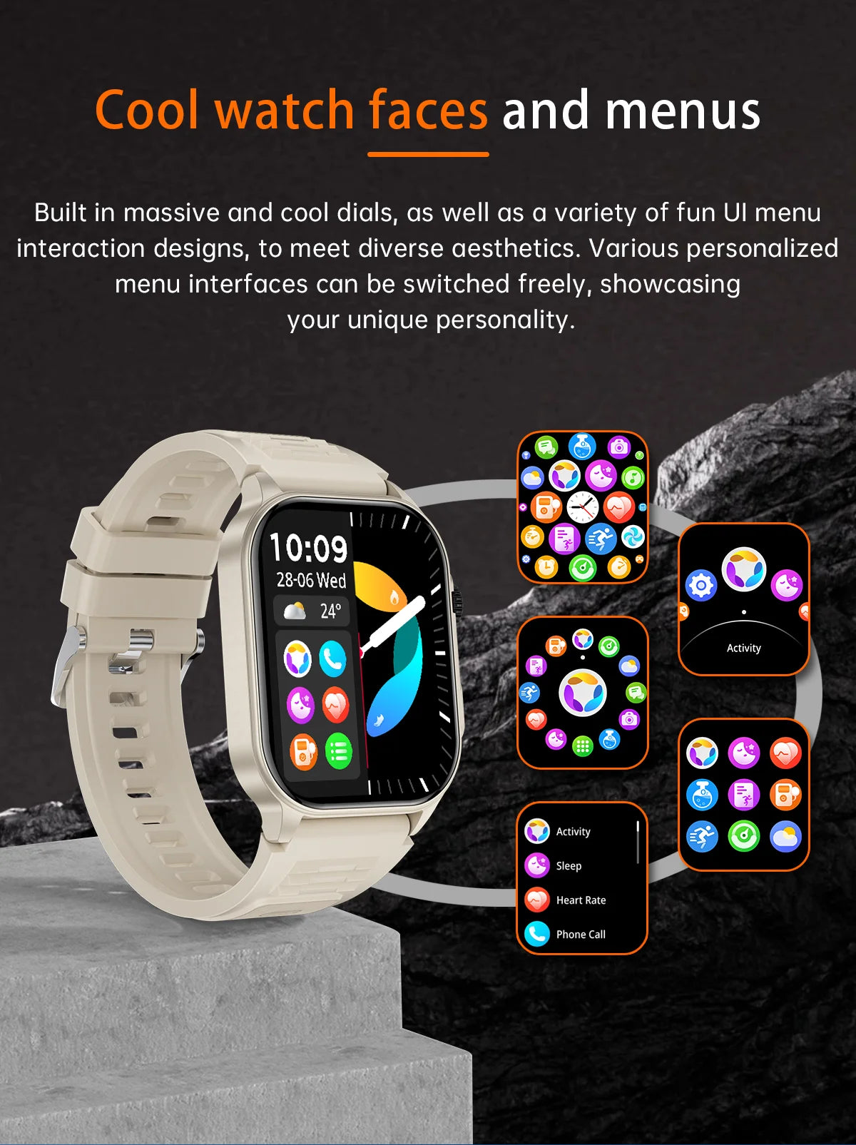 LIGE 2025 Smartwatch Men & Women – 2.01" HD TFT, Fitness & Health Monitor, LED Flashlight, Bluetooth Call, Sports Smartwatch