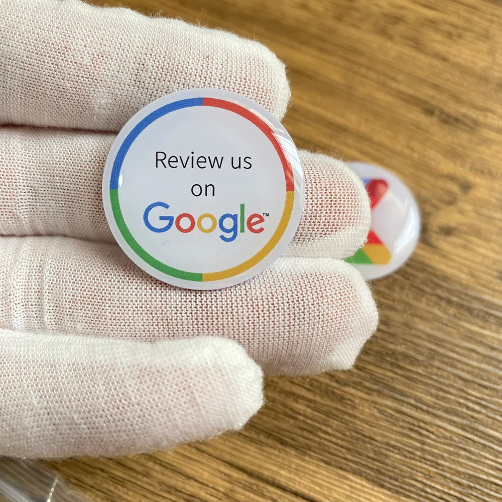 NFC Epoxid Telefonaufkleber 30mm – Google Review & Social Media Boost
