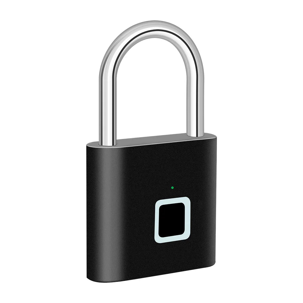 KERUI Smart Fingerabdruck-Vorhängeschloss – USB-Aufladung, IP67 wasserdicht, tragbar, 0,2 s Entsperrung, Diebstahlschutz