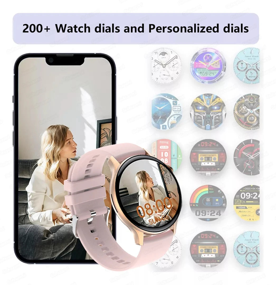 NFC Women's Smartwatch 2024 – 1.43" AMOLED, Bluetooth Call & Fitness Tracking