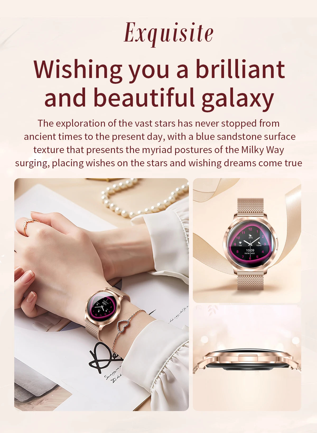 LIGE BWV93 Women's Smartwatch 2025 – Ultra-thin, 1.32" AMOLED HD, Fitness & Health, Bluetooth Call, Luxury Smartwatch
