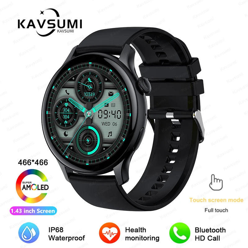 NFC Women's Smartwatch 2024 – 1.43" AMOLED, GPS & Bluetooth Call