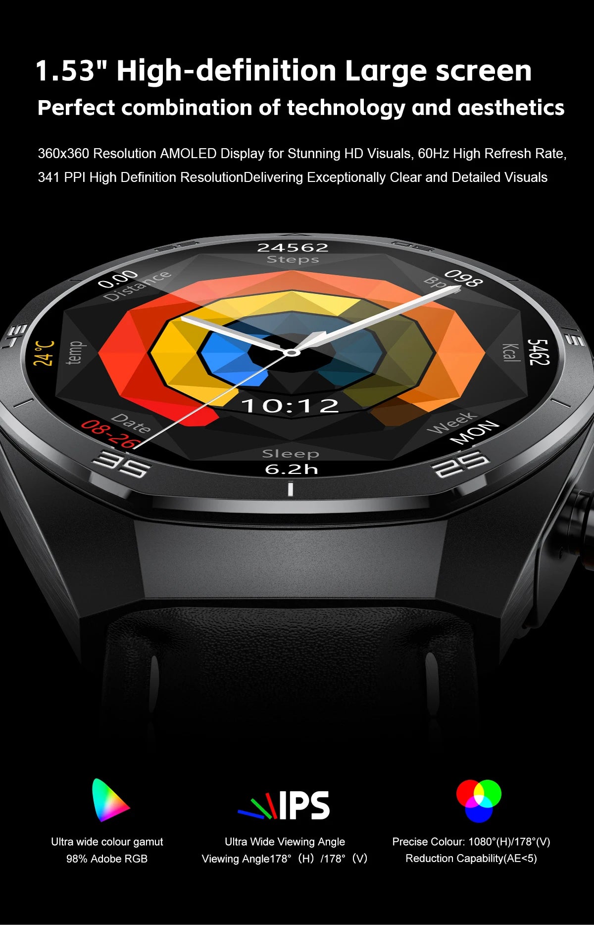 2025 LIGE 2-in-1 Smartwatch Men – NFC, Built-in TWS Earphones, 1.53-inch HD AMOLED, Bluetooth Call, Fitness & Sports Smartwatch