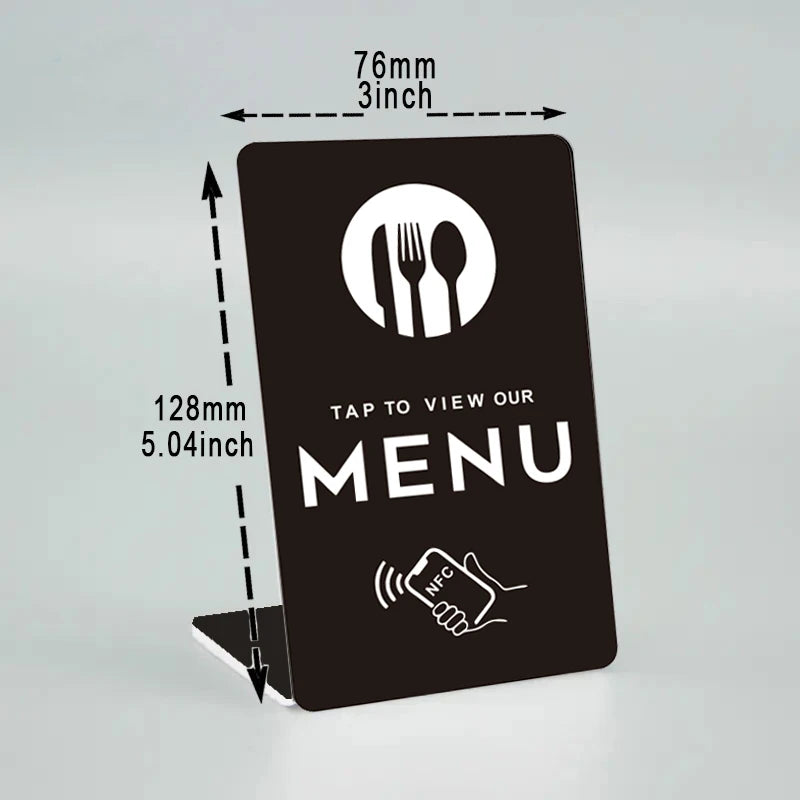 NFC Menu Plate – Acrylic Plate with Ntag213 (100 mm) | Taggytech