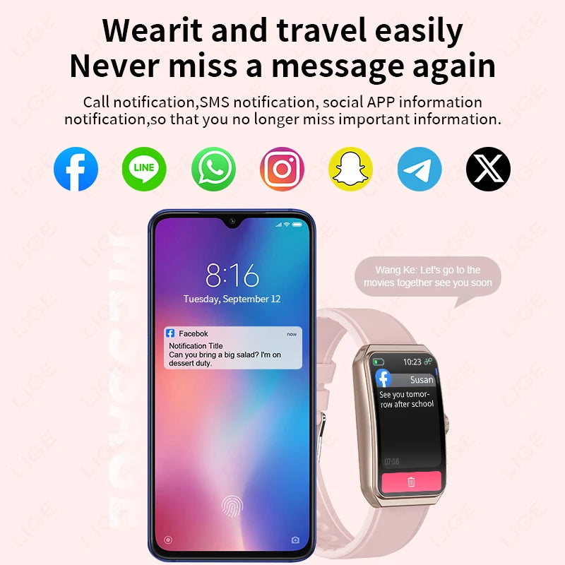 2025 New Bluetooth Call Smartwatch for Women, AI Voice Assistant Fitness Tracker, 1.47 Inch 3D Curved Screen Smartwatch, Health Monitor