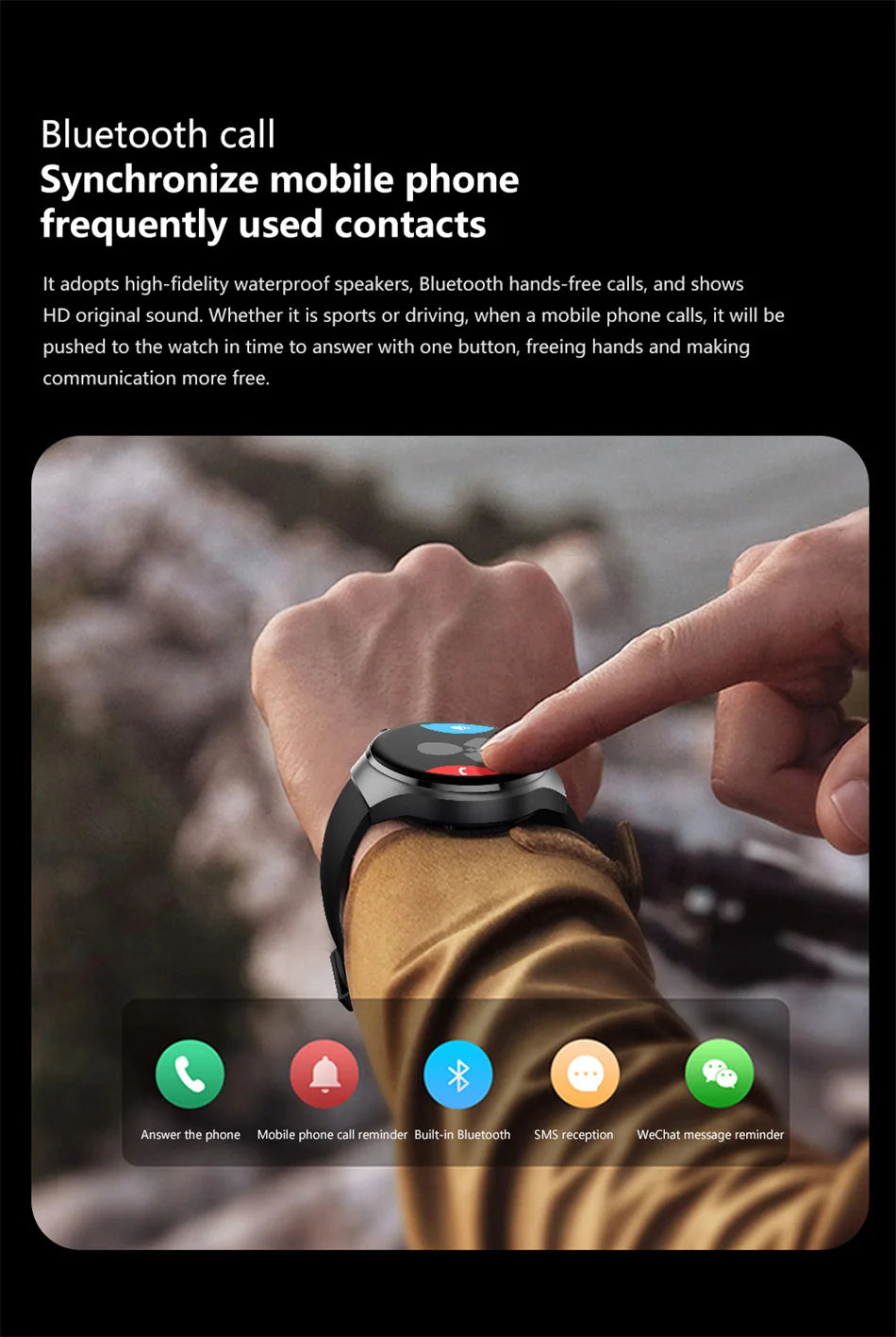 ChiBear GT4 Pro Smartwatch 2025 – 1,6" AMOLED, Bluetooth-Anrufe, Blutdruck & SpO₂, GPS-Tracker, Kompass, IP68 Wasserdicht