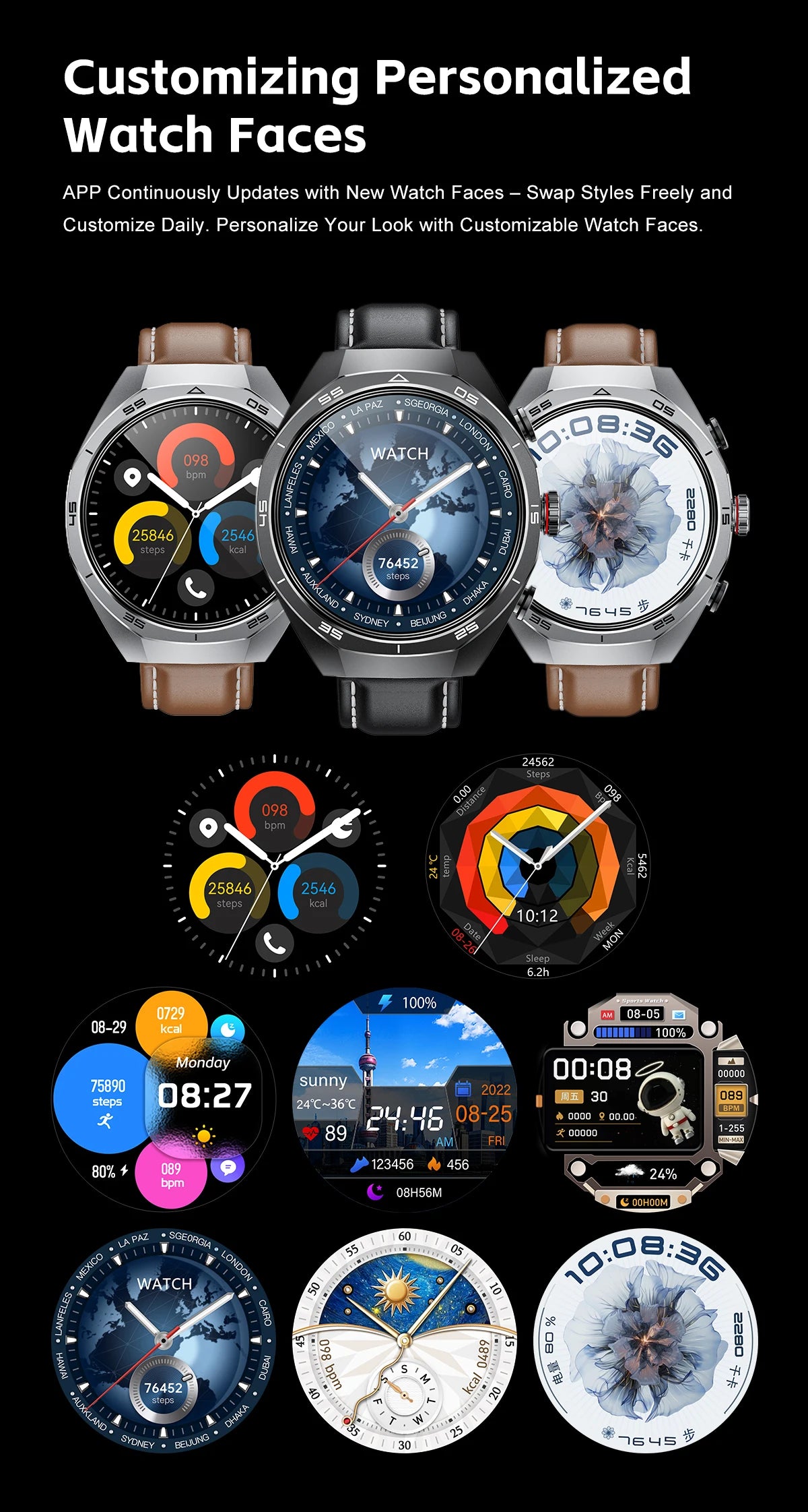 2025 LIGE 2-in-1 Smartwatch Men – NFC, Built-in TWS Earphones, 1.53-inch HD AMOLED, Bluetooth Call, Fitness & Sports Smartwatch