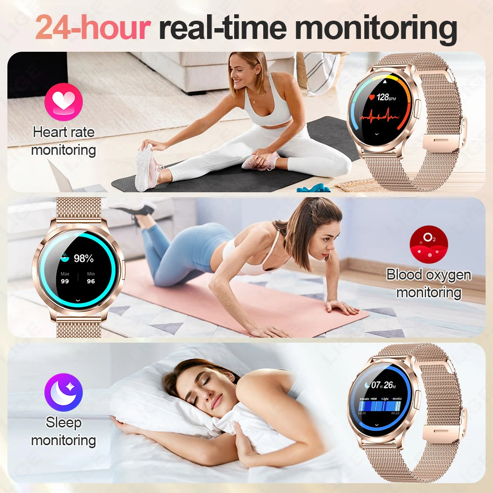 LIGE BWV93 Women's Smartwatch 2025 – Ultra-thin, 1.32" AMOLED HD, Fitness & Health, Bluetooth Call, Luxury Smartwatch