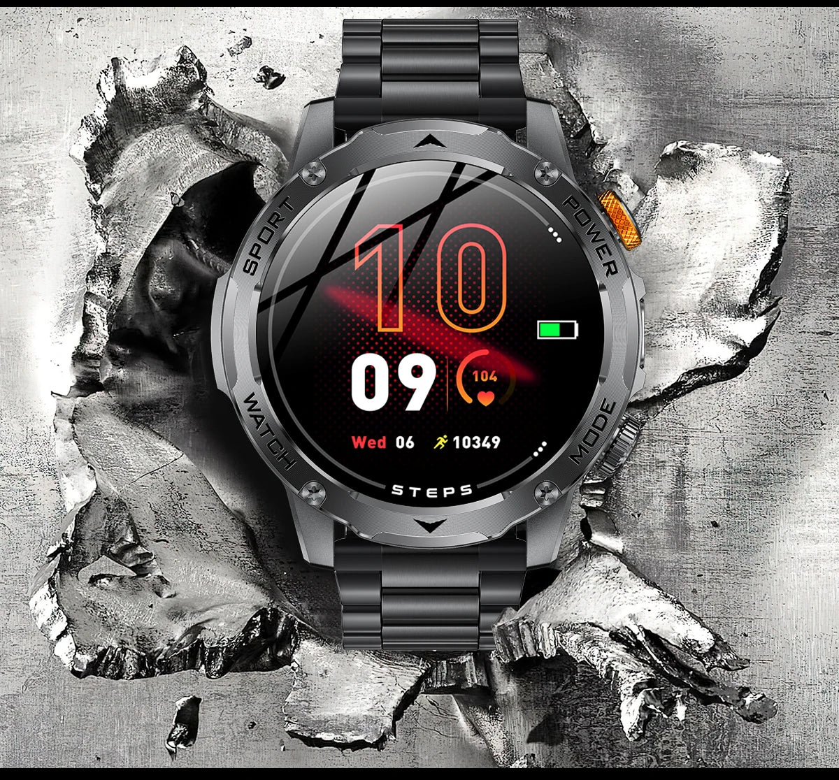 LIGE Smartwatch Men 2025 – 1000 mAh Battery, Outdoor, Bluetooth Call, Sports & Flashlight
