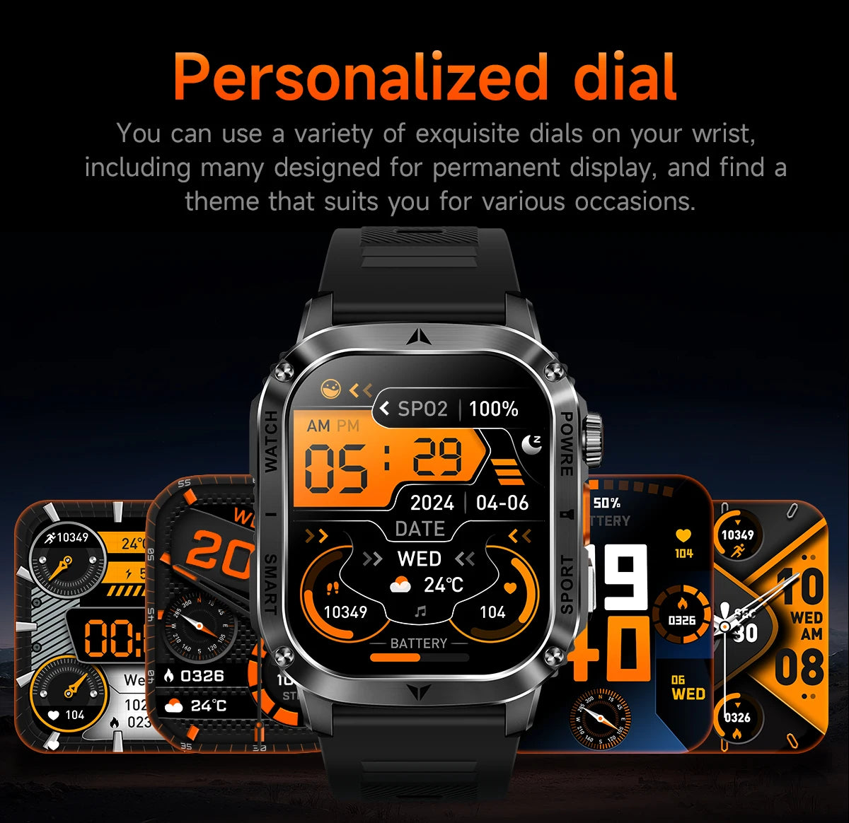 LIGE 2025 Premium Military Smartwatch Men – Outdoor Sports Tracker, Bluetooth Call, Flashlight, IP68 Waterproof, 400 mAh Battery