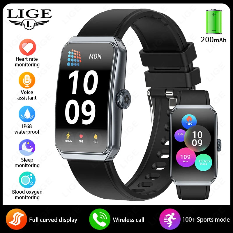 2025 New Bluetooth Call Smartwatch for Women, AI Voice Assistant Fitness Tracker, 1.47 Inch 3D Curved Screen Smartwatch, Health Monitor