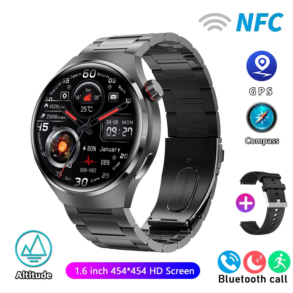 ChiBear Watch Pro 2024 – GPS & NFC Smartwatch with AMOLED Display, Bluetooth Calling, Heart Rate & IP68 | For Android & iOS