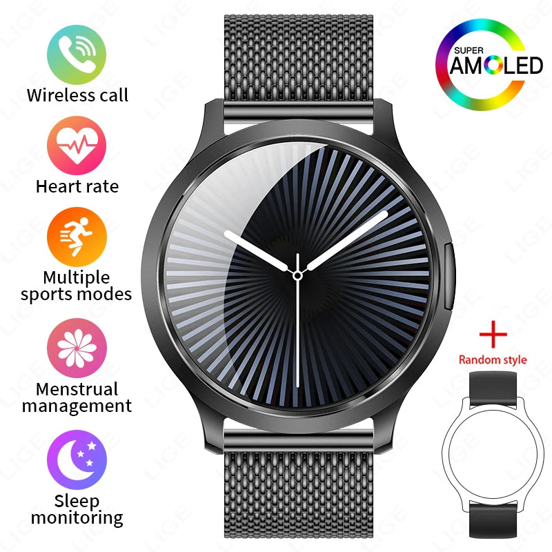 LIGE BWV93 Women's Smartwatch 2025 – Ultra-thin, 1.32" AMOLED HD, Fitness & Health, Bluetooth Call, Luxury Smartwatch
