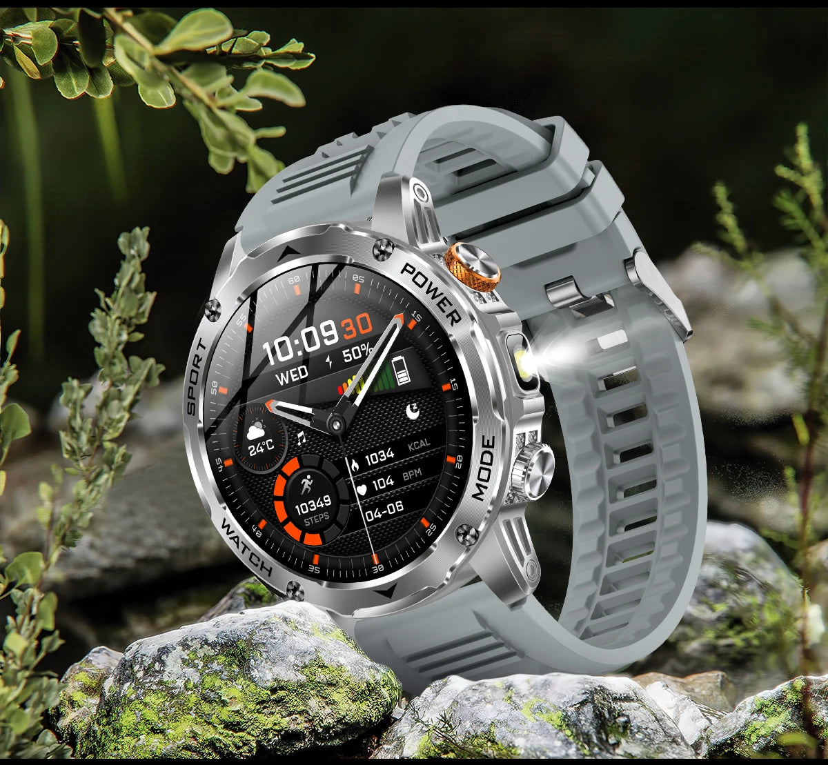 LIGE Smartwatch Men 2025 – 1000 mAh Battery, Outdoor, Bluetooth Call, Sports & Flashlight