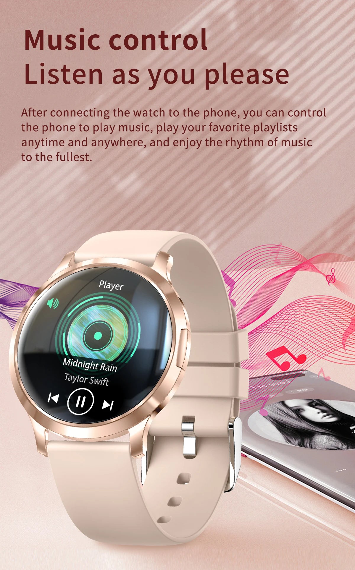LIGE BWV93 Women's Smartwatch 2025 – Ultra-thin, 1.32" AMOLED HD, Fitness & Health, Bluetooth Call, Luxury Smartwatch