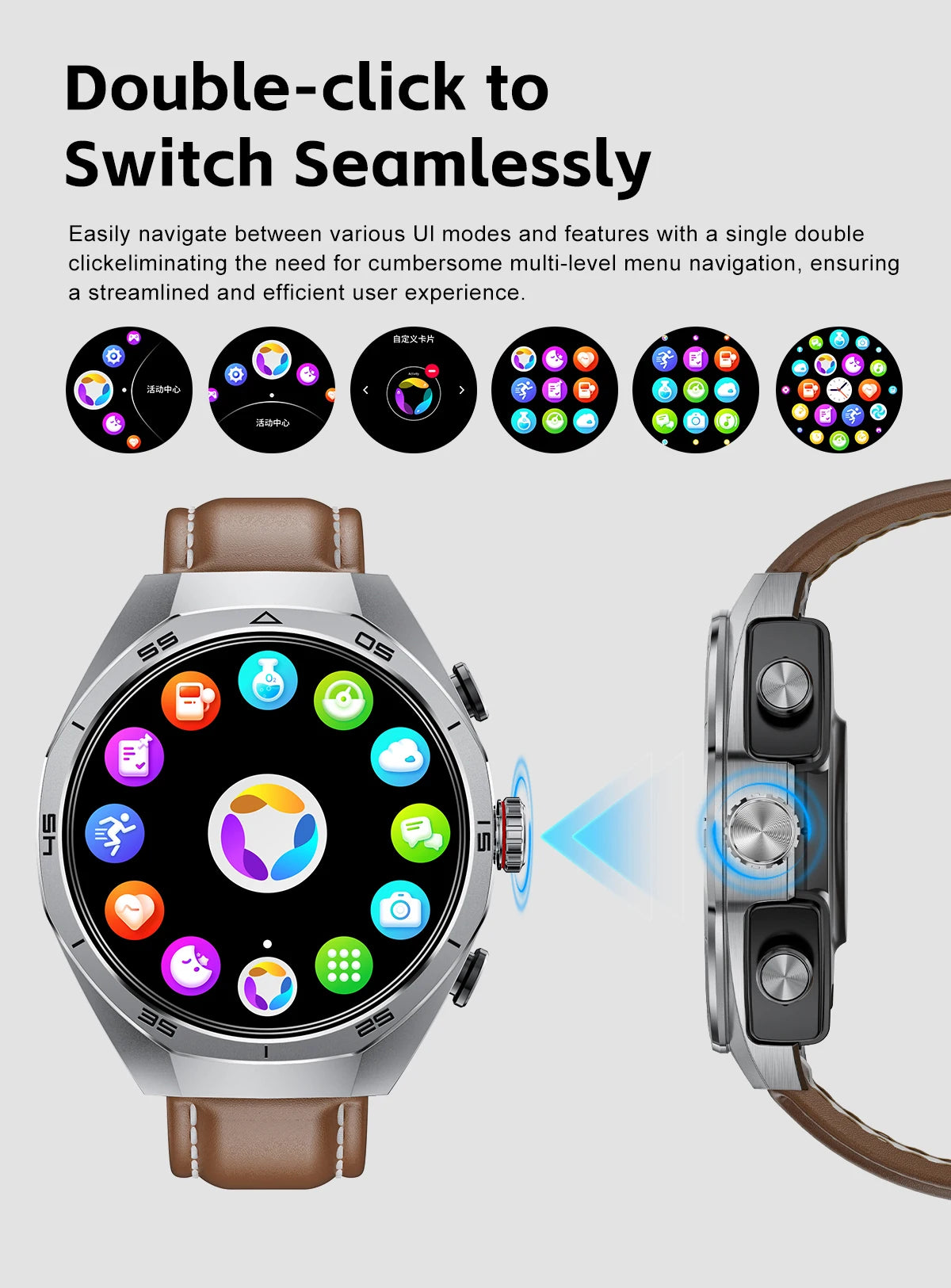 2025 LIGE 2-in-1 Smartwatch Men – NFC, Built-in TWS Earphones, 1.53-inch HD AMOLED, Bluetooth Call, Fitness & Sports Smartwatch
