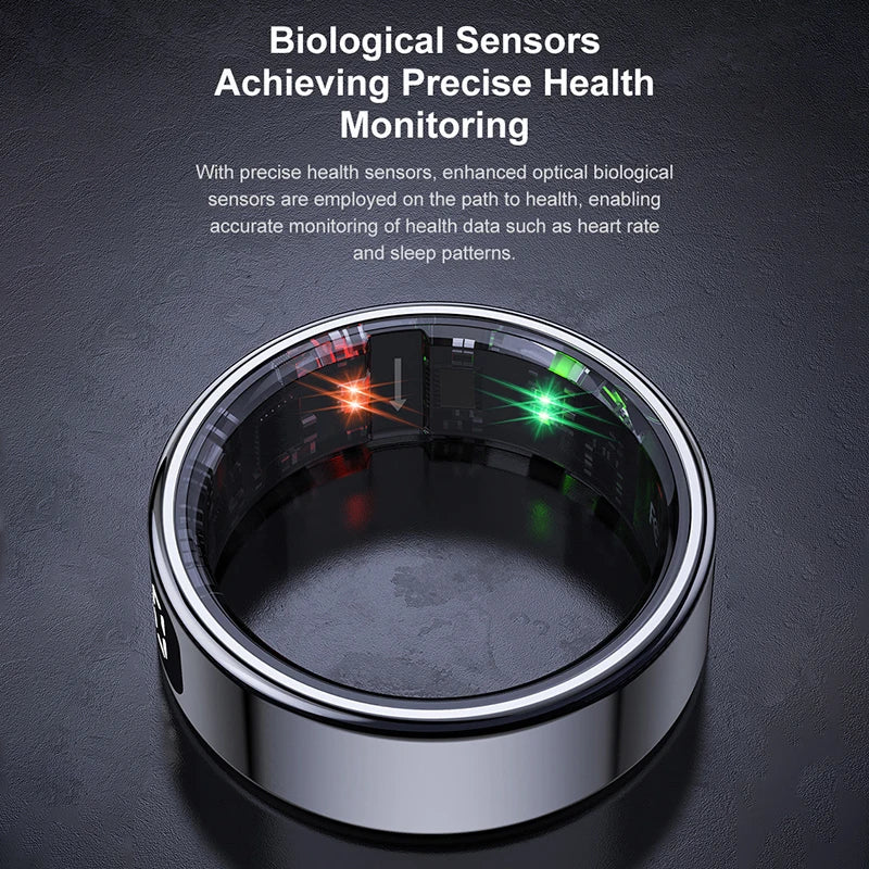 Lenovo R12 Smart Ring – Touchscreen, health tracking & wireless charging | Heart rate, O₂, sleep monitor | 5ATM water resistance