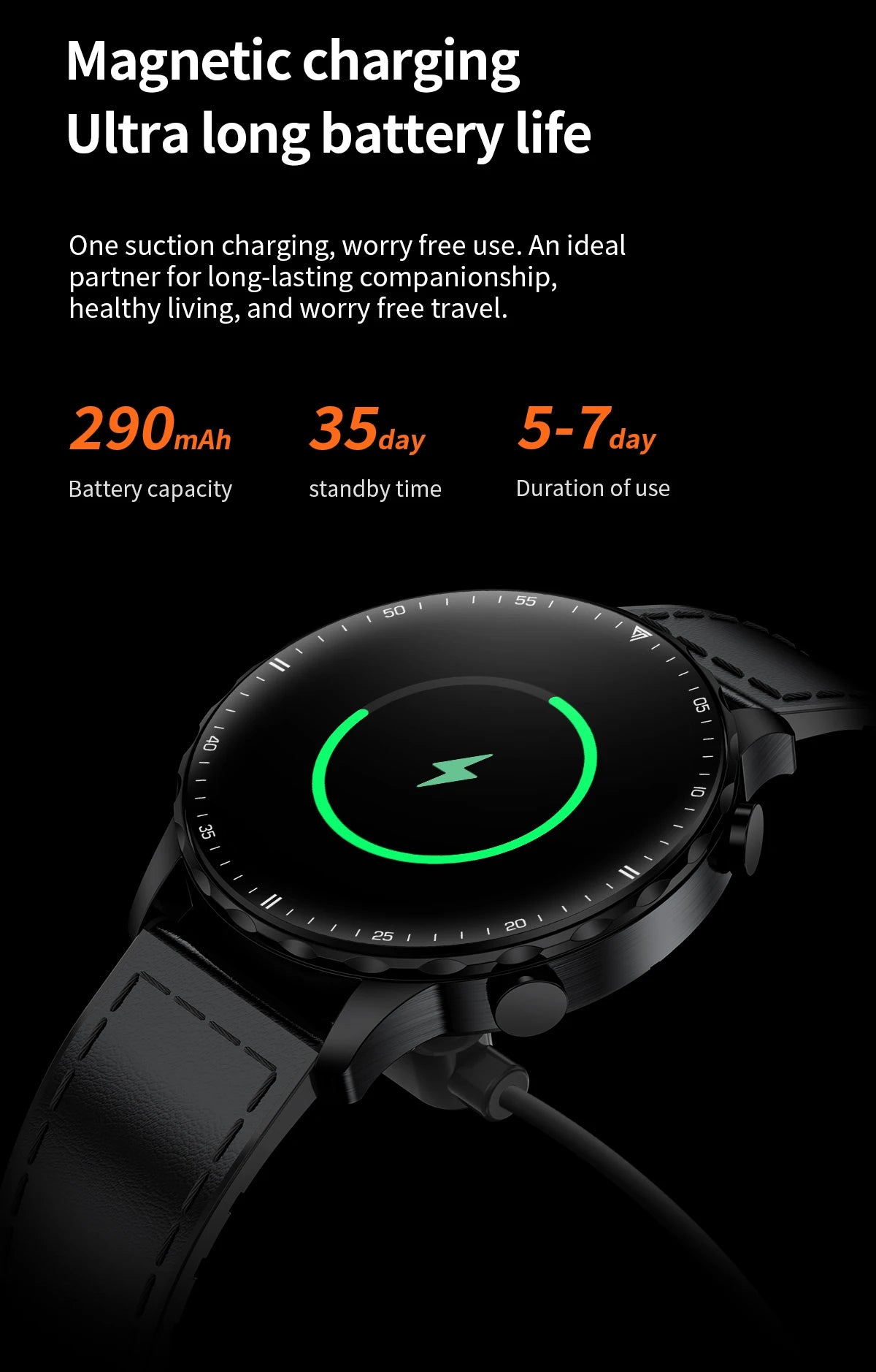 LIGE Smartwatch for Men – Bluetooth Call, Fitness & Sports Tracker, IP68 Waterproof
