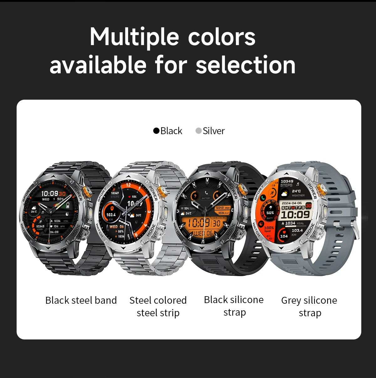 LIGE Smartwatch Men 2025 – 1000 mAh Battery, Outdoor, Bluetooth Call, Sports & Flashlight
