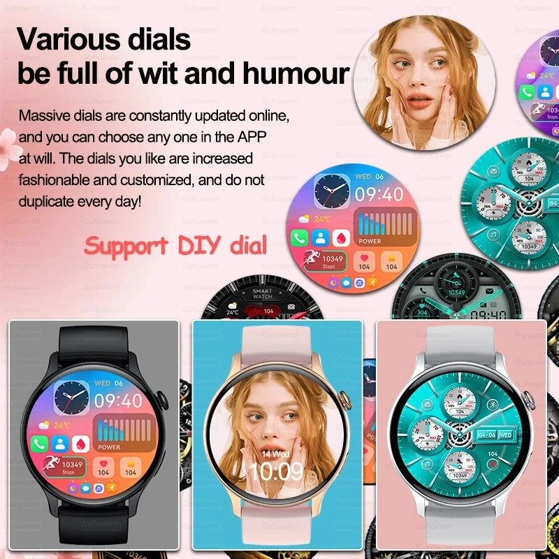 NFC Women's Smartwatch 2024 – 1.43" AMOLED, GPS & Bluetooth Call