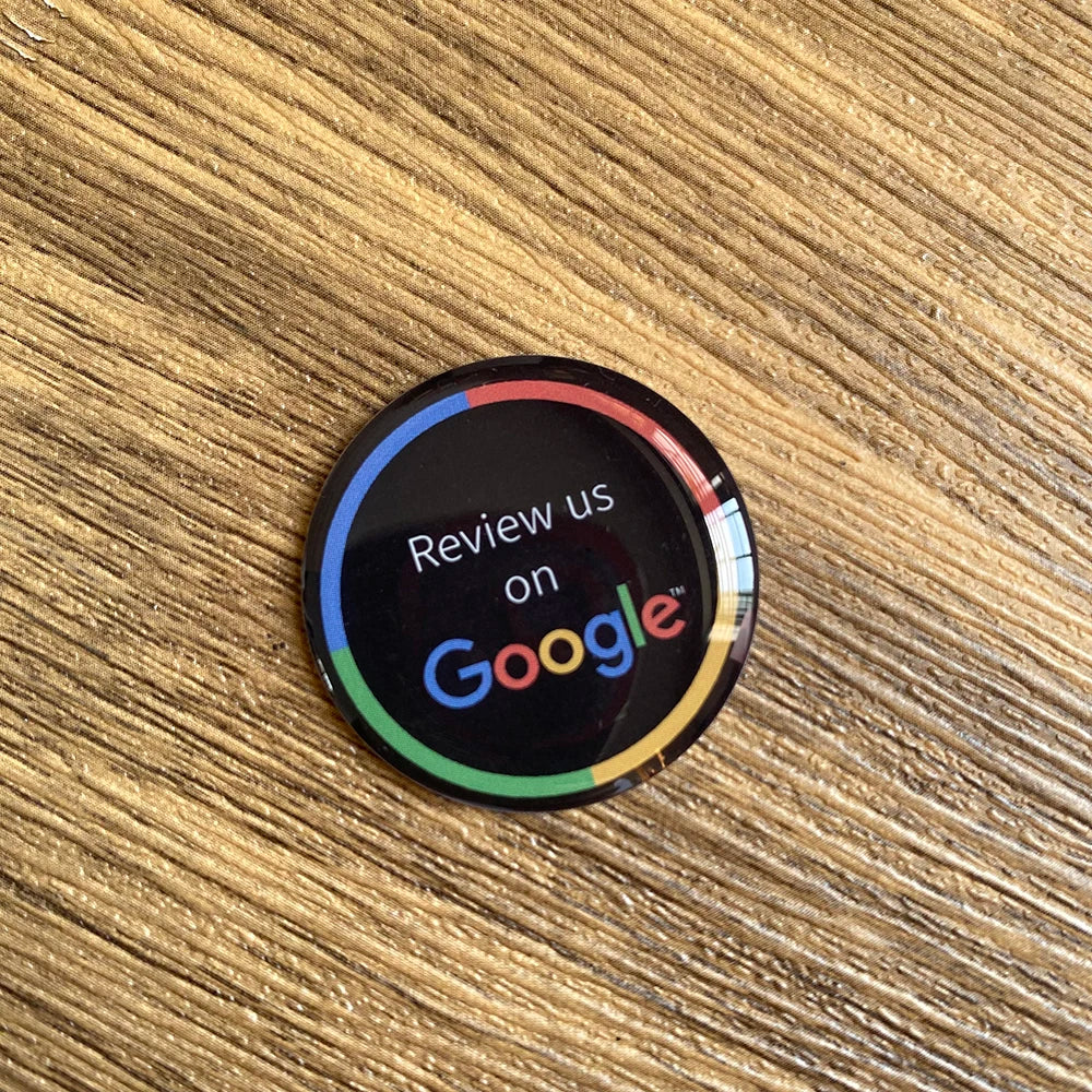 NFC Epoxid Telefonaufkleber 30mm – Google Review & Social Media Boost