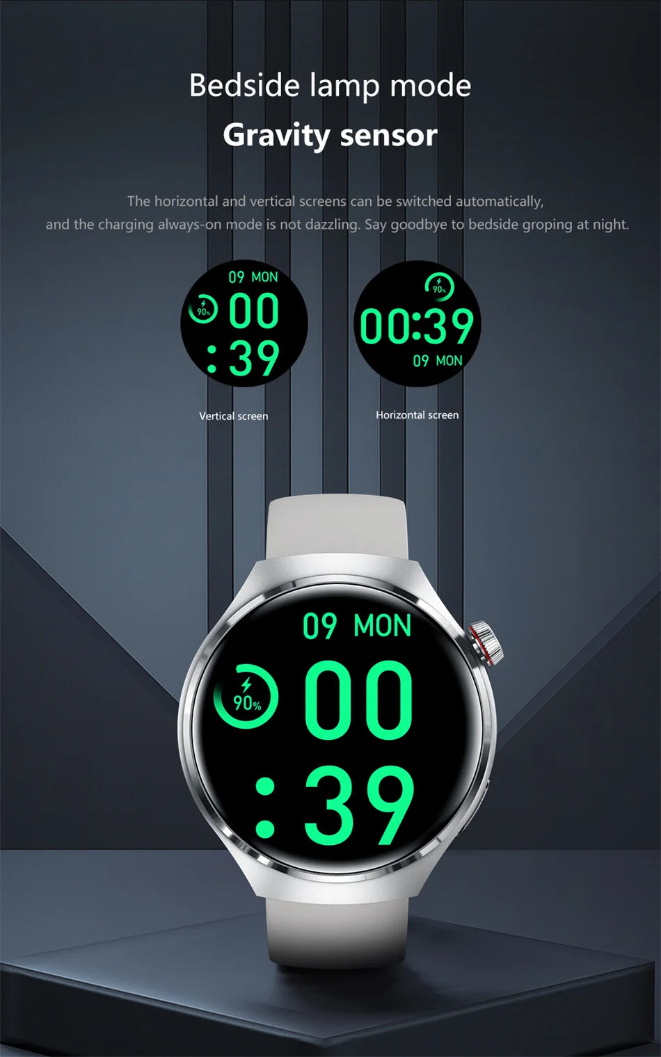 ChiBear GT4 Pro Smartwatch 2025 – 1,6" AMOLED, Bluetooth-Anrufe, Blutdruck & SpO₂, GPS-Tracker, Kompass, IP68 Wasserdicht