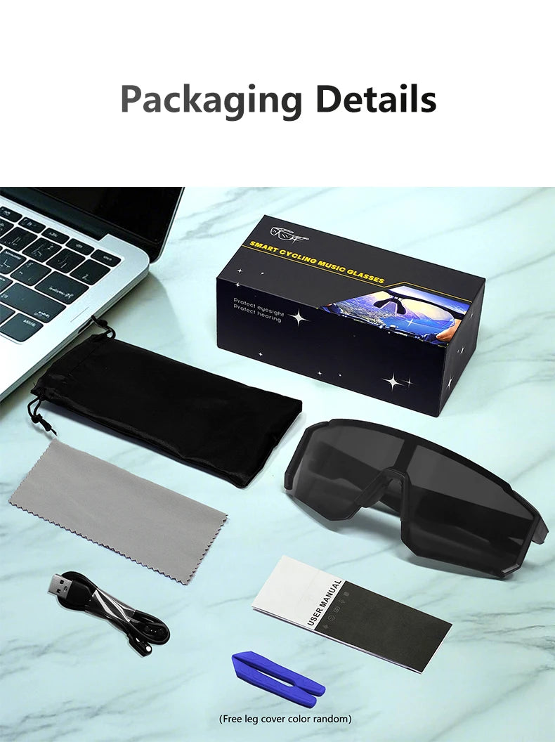 LIGE Smart Cycling Glasses 2025 – Bluetooth Calls, Music & AI Voice Assistant, Outdoor Sports Sunglasses