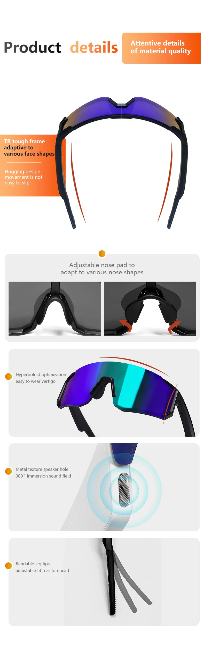 LIGE Smart Cycling Glasses 2025 – Bluetooth Calls, Music & AI Voice Assistant, Outdoor Sports Sunglasses