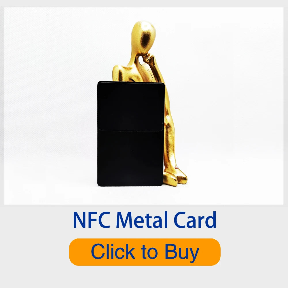 10er-Pack NFC Metall Business Karten – NTAG215 Chip, Edelstahl & PVC | Taggytech