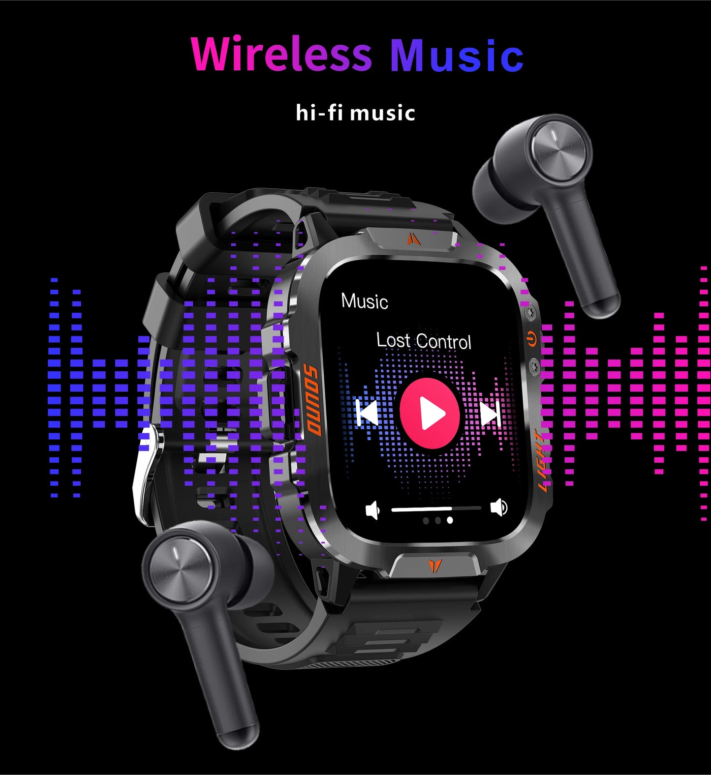 LIGE Militärische Smartwatch 2025 – Wasserdicht, Outdoor Sport Tracker, LED-Taschenlampe, Bluetooth-Anruf | Taggytech