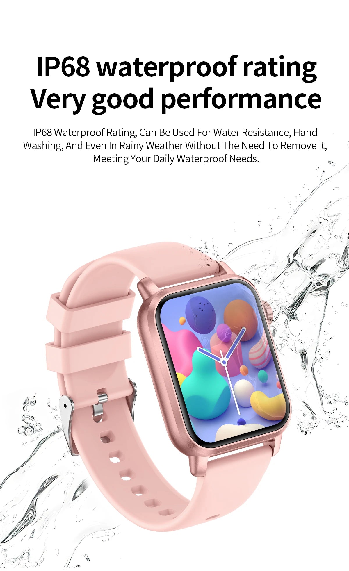 LIGE LED Smartwatch Women – 1.85″ HD Screen, Health Monitor, Fitness Tracker, AI Voice Assistant, Bluetooth Call