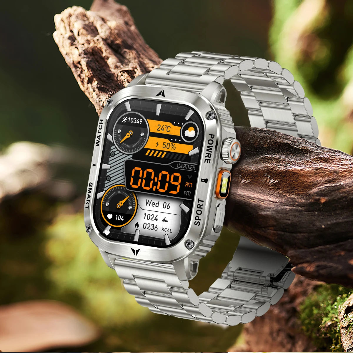 LIGE 2025 Premium Military Smartwatch Men – Outdoor Sports Tracker, Bluetooth Call, Flashlight, IP68 Waterproof, 400 mAh Battery