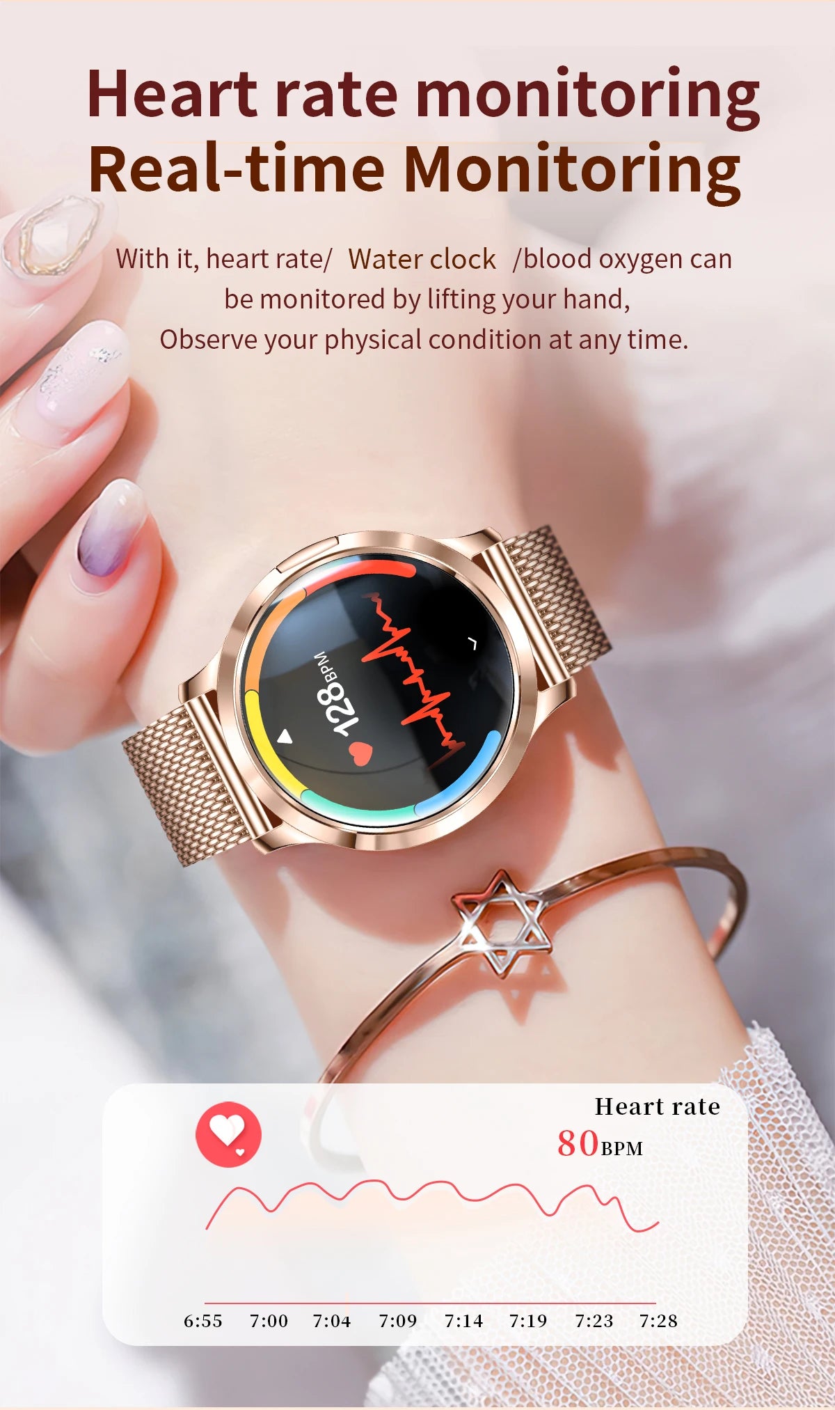 LIGE BWV93 Women's Smartwatch 2025 – Ultra-thin, 1.32" AMOLED HD, Fitness & Health, Bluetooth Call, Luxury Smartwatch