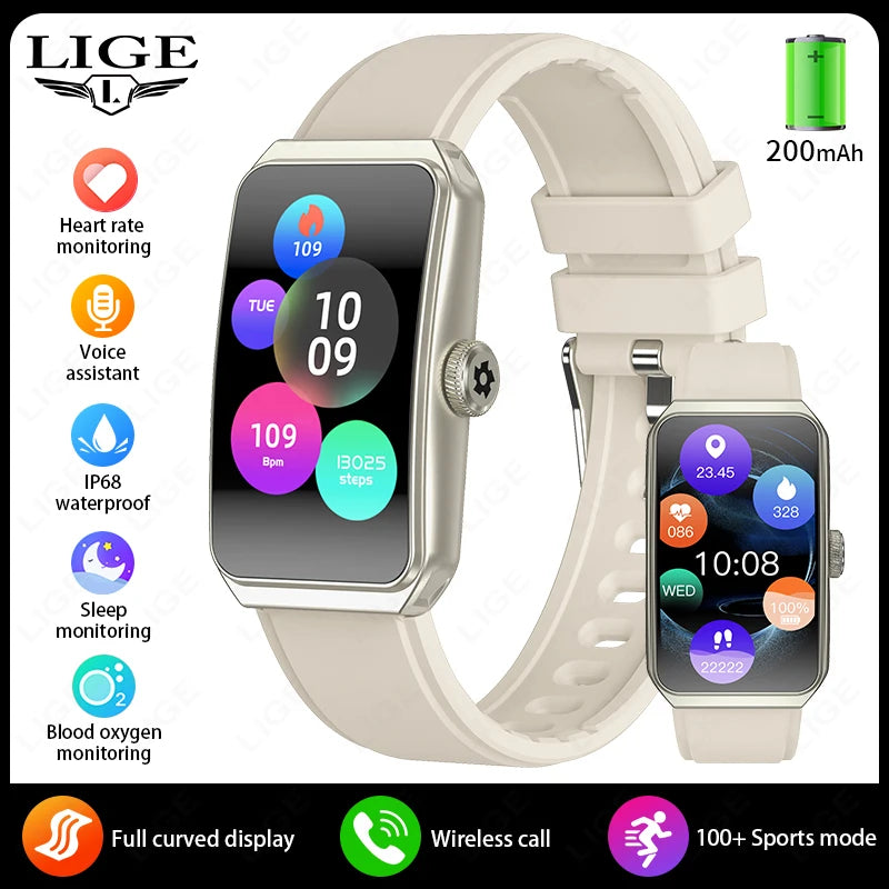 2025 New Bluetooth Call Smartwatch for Women, AI Voice Assistant Fitness Tracker, 1.47 Inch 3D Curved Screen Smartwatch, Health Monitor