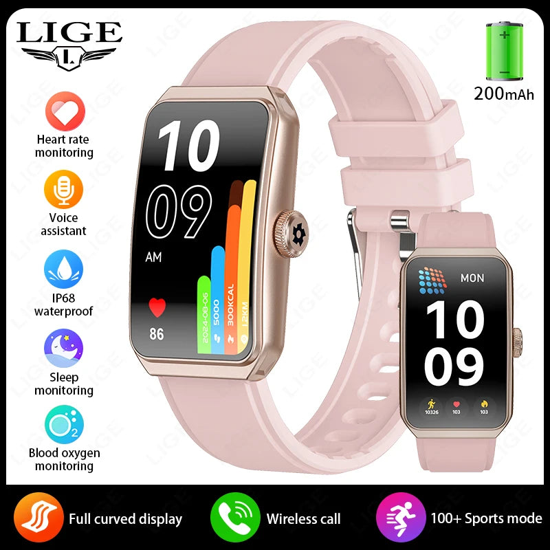 2025 New Bluetooth Call Smartwatch for Women, AI Voice Assistant Fitness Tracker, 1.47 Inch 3D Curved Screen Smartwatch, Health Monitor