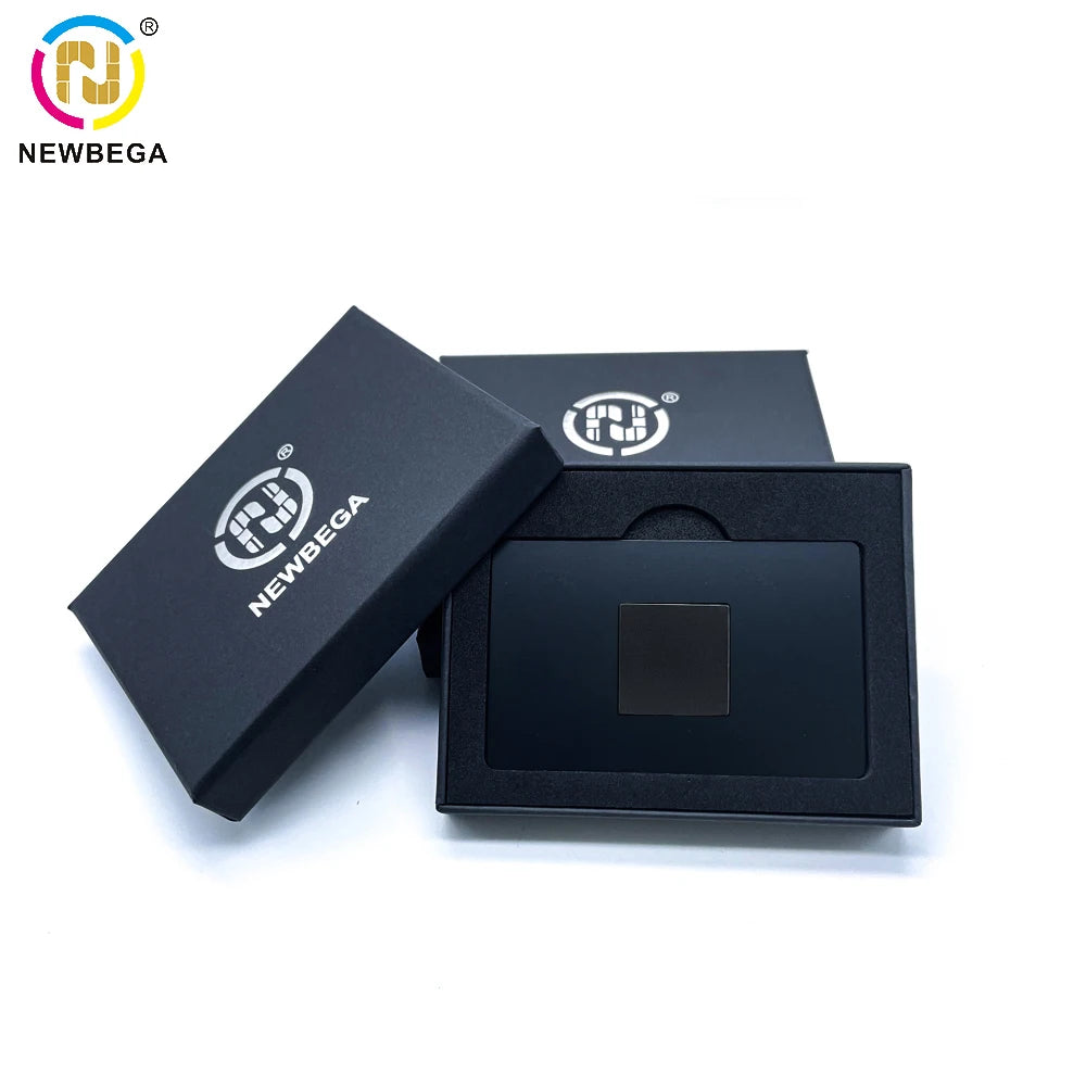 بطاقة NFC معدنية - شريحة NTAG215/216، بتردد 13.56 ميجاهرتز، بطاقة أعمال رقمية بدون تلامس، قابلة للبرمجة، مع علبة هدايا | تاجي تيك