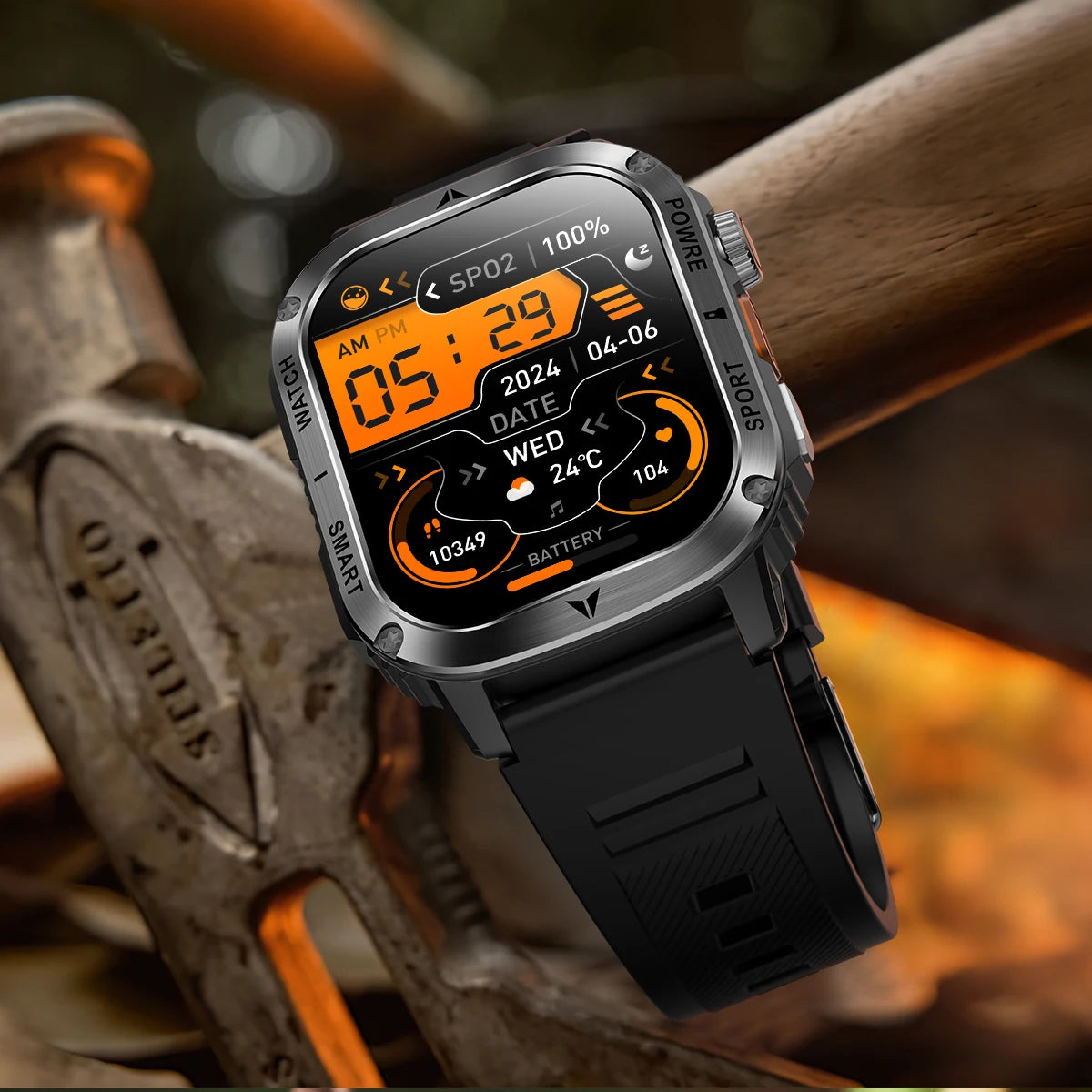 LIGE 2025 Premium Military Smartwatch Men – Outdoor Sports Tracker, Bluetooth Call, Flashlight, IP68 Waterproof, 400 mAh Battery