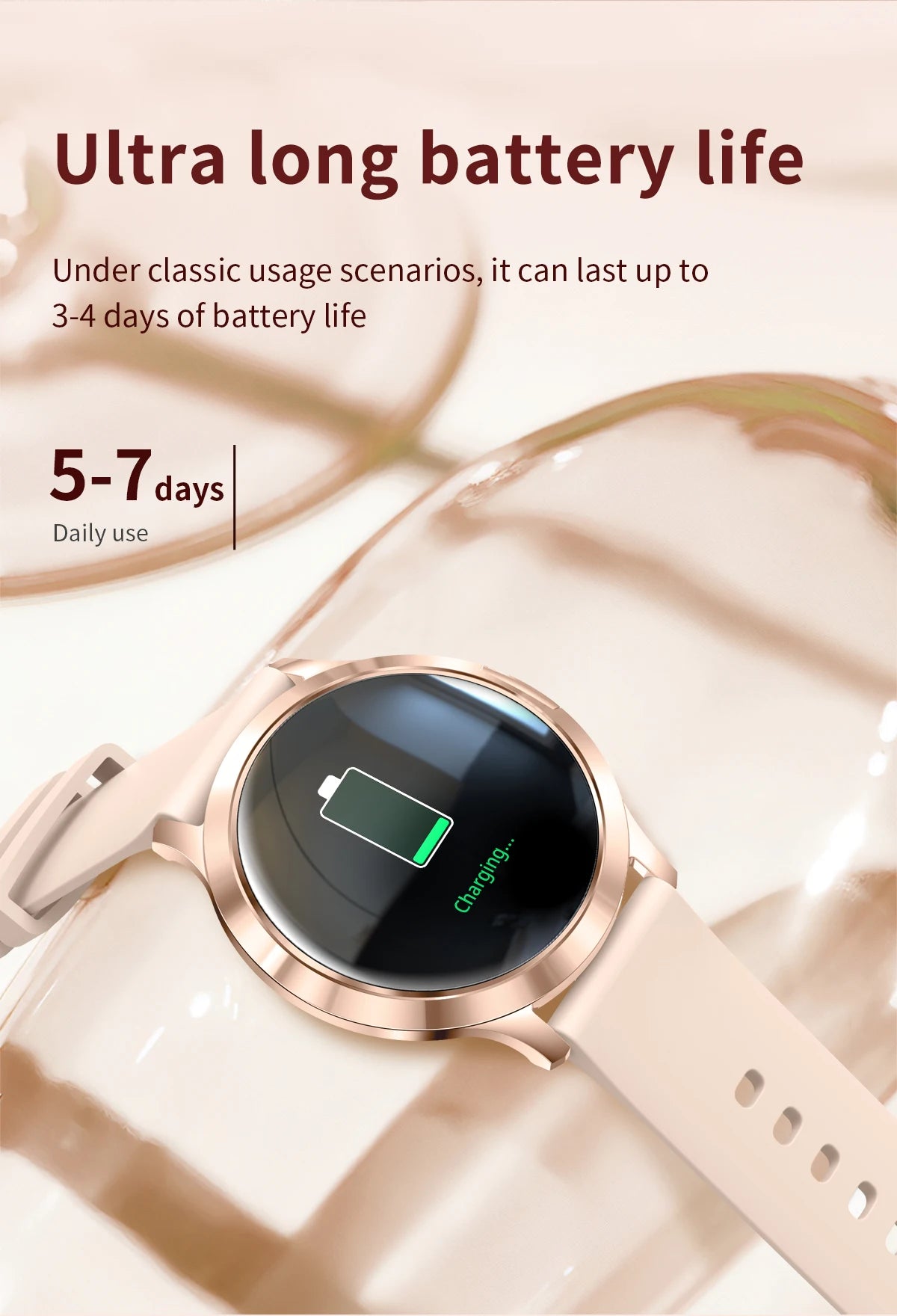 LIGE BWV93 Women's Smartwatch 2025 – Ultra-thin, 1.32" AMOLED HD, Fitness & Health, Bluetooth Call, Luxury Smartwatch
