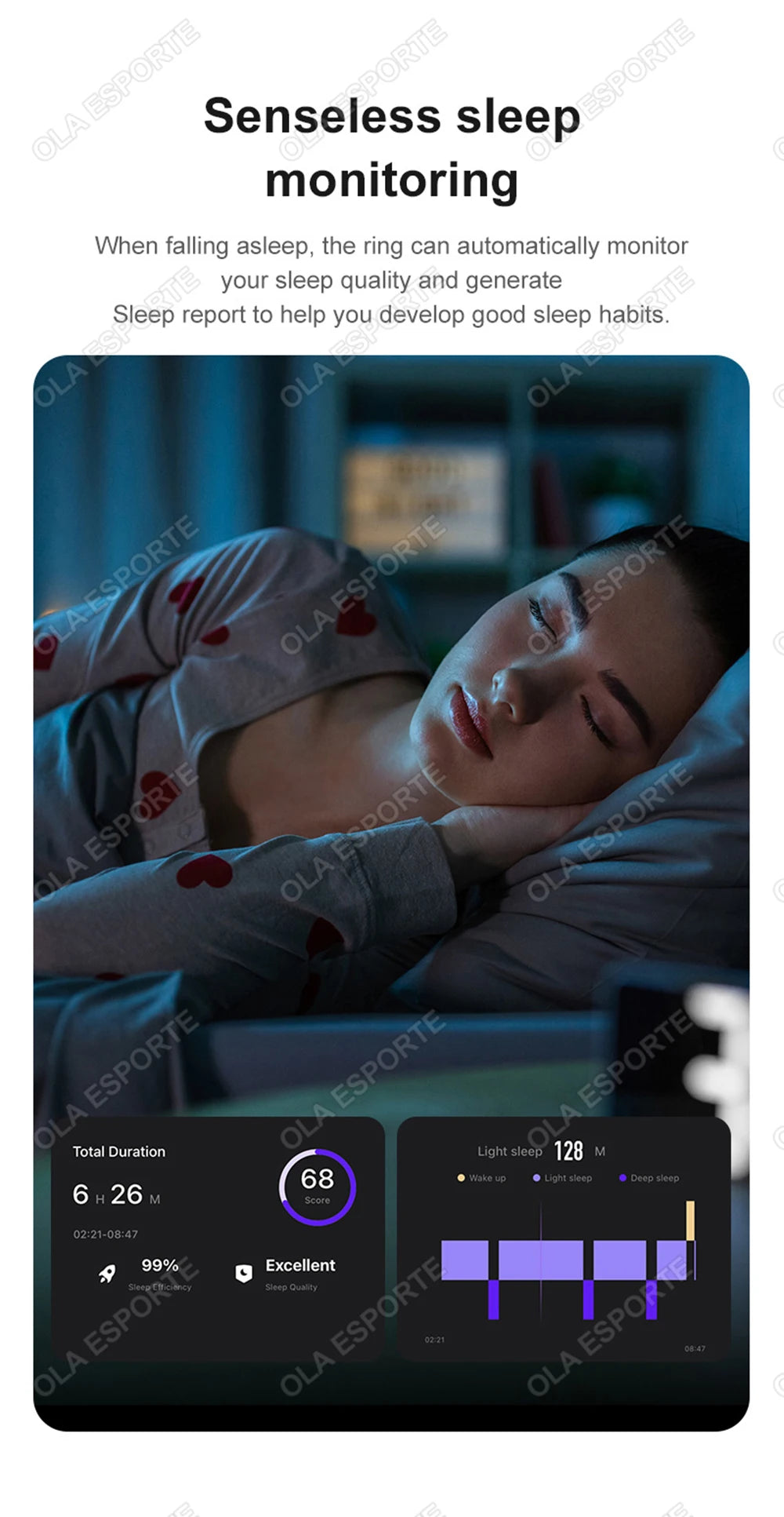 XMSJ NFC Smart Ring 2025 – Keramik, LED, 5ATM Wasserdicht, Gesundheits- & Fitness-Tracking, Gestensteuerung, Multisport