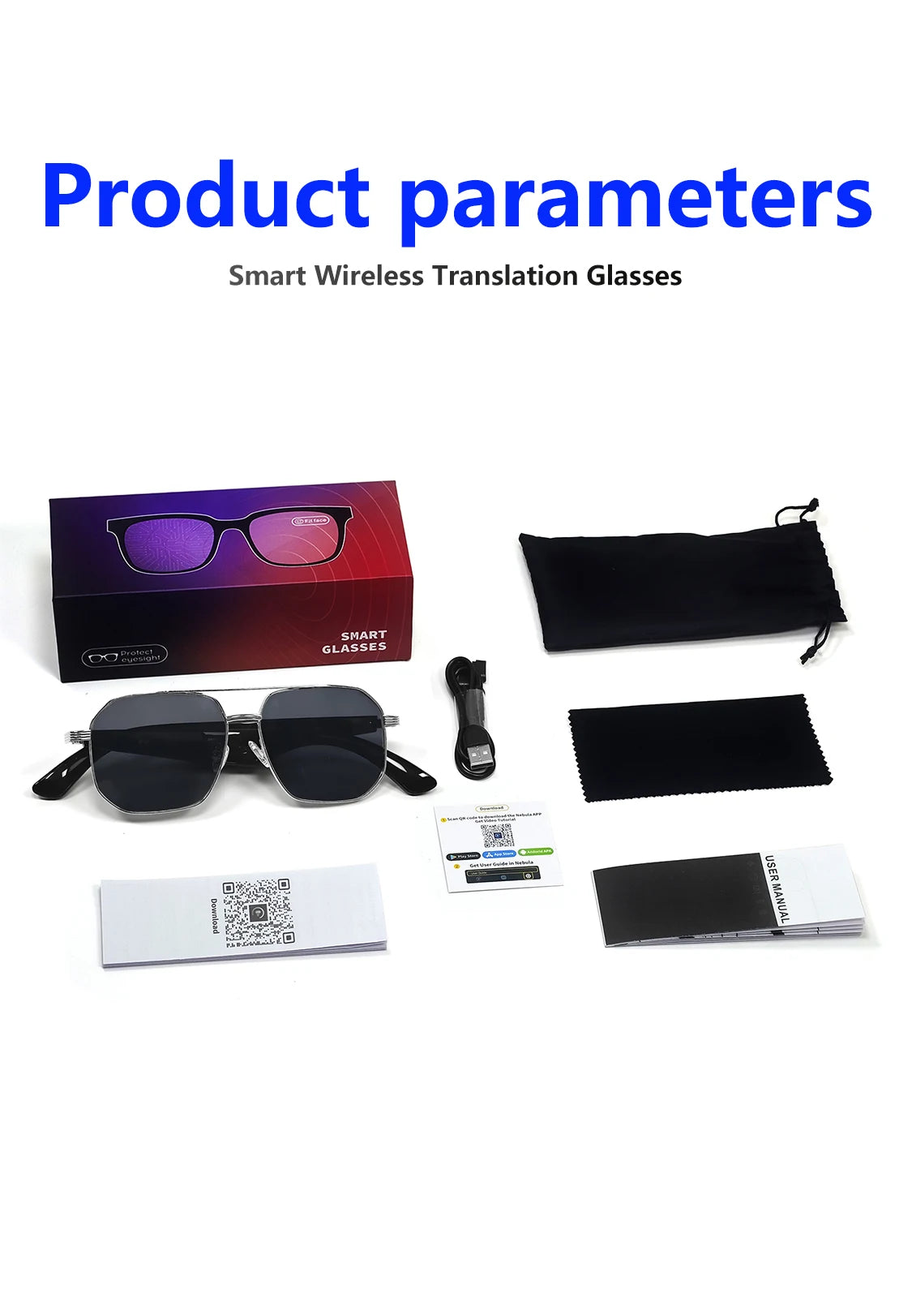 LIGE BWGY300 Smart Glasses 2025 – Women's Bluetooth Sunglasses, AI Translation, UV400, Music & Calls