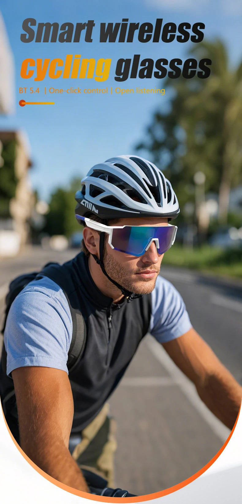 LIGE Smart Cycling Glasses 2025 – Bluetooth Calls, Music & AI Voice Assistant, Outdoor Sports Sunglasses