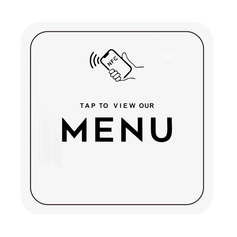 NFC Menu Plate – Acrylic Plate with Ntag213 (100 mm) | Taggytech