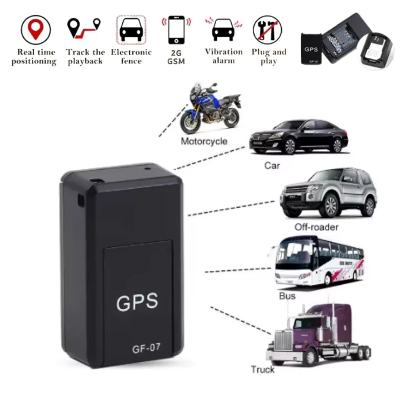 Mini GPS Tracker GF07/GF10 – Magnetic, remote controlled, anti-theft protection for car & vehicle