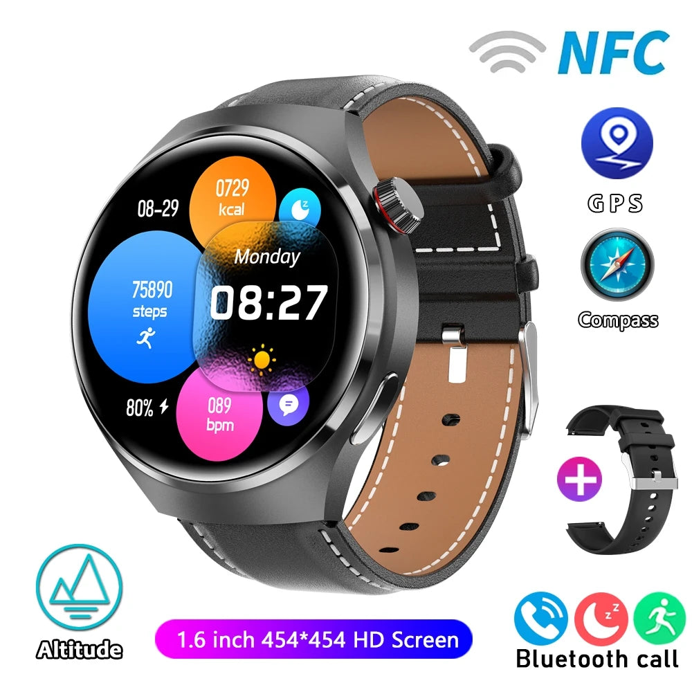 ChiBear GT4 Pro Smartwatch 2025 – 1,6" AMOLED, Bluetooth-Anrufe, Blutdruck & SpO₂, GPS-Tracker, Kompass, IP68 Wasserdicht